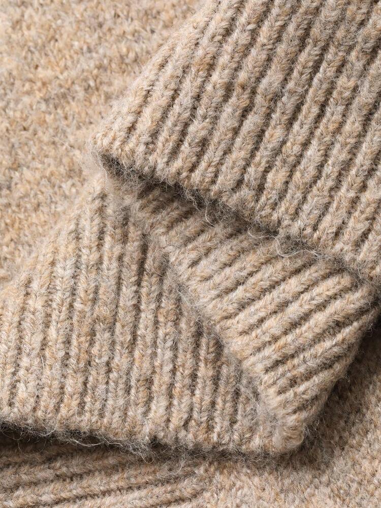 Women's Loose Business Casual Solid Color Minimalist Knit Cardigan, Autumn/Winter