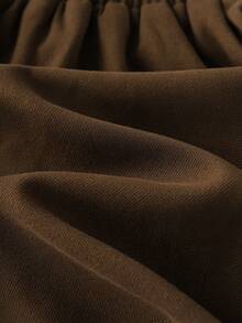 Franclia Vintage A-Line Pleated Mini Skirt, Flattering & Versatile For Women, Autumn/Winter - Coffee Brown - View 7