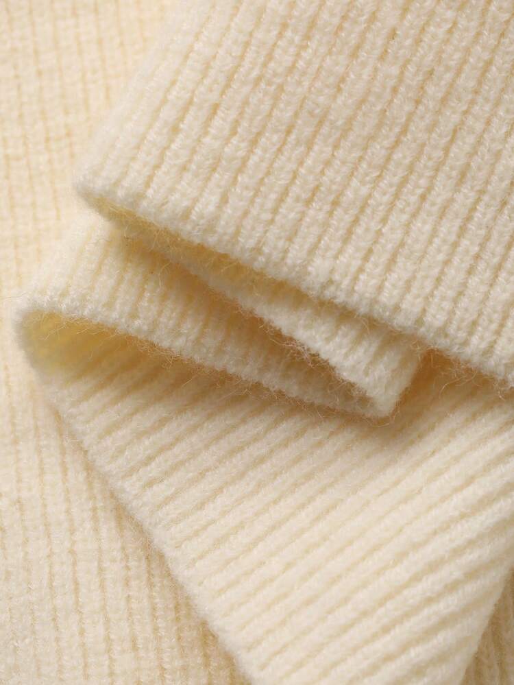 French Ruffle Tie-Up Waist Dress, Slimming Long Dress For Women, Winter Knit Sweater Dress