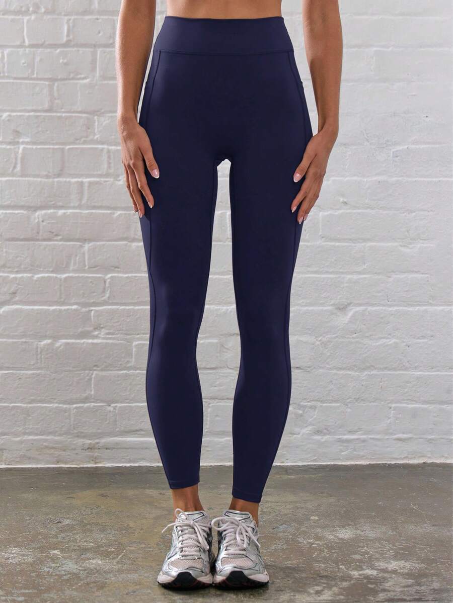 Musera Sport Quần legging thể thao cạp cao, không đường may, ôm sát, thích hợp cho hoạt động thể thao như Padel, Tennis, Pickleball, Gym, Fitness, Yoga, Pilates. - Màu xanh hải quân - Xem 1