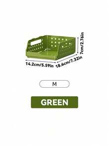 Joivida 1 Giỏ đựng đồ bằng nhựa Macron nhiều màu sắc có thể gấp gọn, hoàn hảo để cất giữ và sử dụng hàng ngày, dễ dàng lắp ráp, có thể sử dụng trong nhà bếp, phòng tắm, văn phòng, phòng khách, lớp học, nhà ở - Nhiều màu - Xem 18