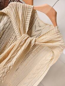 CosyJoli مجموعة شالات مافوقية مُحاكة مقاسات كبيرة للنساء، بتصميم بسيط وأنيق - متعدد الألوان - مشاهدة 5