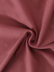 Set de 4 camisetas de manga larga de cuello redondo de unicolor versátiles para niño pequeño, aptas para todas las estaciones - Rosa vieja - Ver 4
