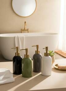 Cirelle Simple Solid Color Soap Dispenser / Shower Bottle / Refillable Bottle For Home Use Home Bathroom Decor Summer - Multicolor - View 6