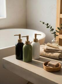 Cirelle Simple Solid Color Soap Dispenser / Shower Bottle / Refillable Bottle For Home Use Home Bathroom Decor Summer - Multicolor - View 5