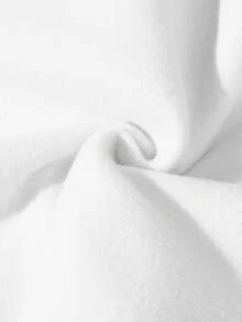 RueChic Men Italy Letter Printed Cottonline Basic Regular Hoodie - White - View 5