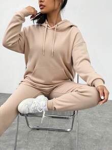 Women Two-Piece Outfits - Apricot - View 2