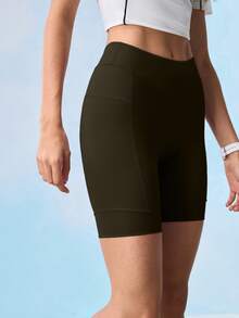 In My Nature Women's Cycling Jersey Fabric Brown Short Exposed Seam - Brown - View 5