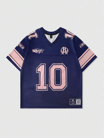 Street Life قميص رياضي رجالي بأكمام قصيرة، قماش شبكي مرقع، صيفي