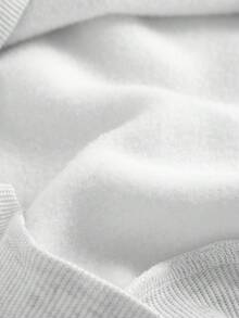 SHEIN Girlism Trang phục thường ngày cho bé gái tuổi teen - Áo nỉ cổ tròn màu xám nhạt dáng rộng in chữ NYC, kết hợp với quần legging in họa tiết bó sát - Xám - Xem 4