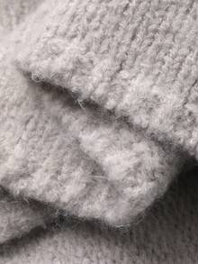 DAZY Women's Loose Casual Metal Button Cardigan, Autumn/Winter - Grey - View 6