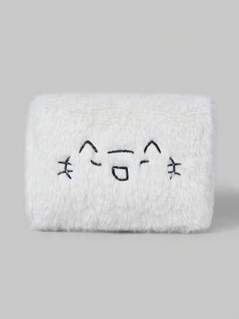 Kawaii Women's Cartoon Animal Embroidered Plush Clutch Bag