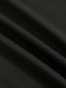 ROMWE MEN Grunge Punk Áo ba lỗ cổ tròn không tay in họa tiết đường phố phong cách Punk đính đá và chi tiết mài mòn, dành cho nam mùa hè - màu đen - Xem 3