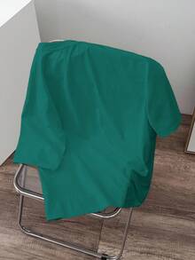 Manfinity Joysei Camiseta casual holgada de cuello redondo con estampado de letras para hombre - Verde - Ver 5