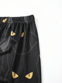 Velminro 男士猫咪印花长袖睡衣套装