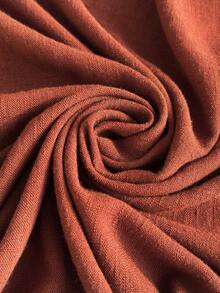 Comfortcana 波西米亚休闲花卉刺绣前系带无袖衬衫 - 棕色 - 查看 8