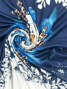 قميص كاجوال بياقة طاقم وأكمام طويلة مطبوع بقلوب أومبري لحفلات عيد الميلاد، مقاسات كبيرة للنساء، ملابس علوية للربيع - متعدد الألوان - مشاهدة 4