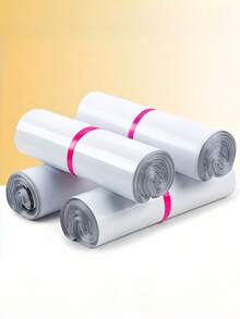 100 buc/set Saci poștali autoadezivi groși, albi, noi, pentru curier, potriviți pentru transport, expediere poștală și ambalaje comerciale