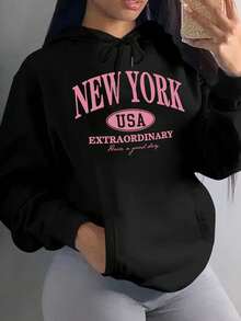 Camisa de manga corta para damas con cuello redondo y estampado, cómoda para uso casual, ligera y transpirable, con estilo moderno y juvenil, corte regular y fácil de combinar - Negro - Ver 1
