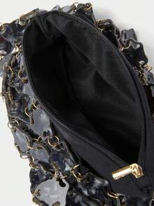 SHECARRY 女士手提包，白色，时尚，优雅，度假，派对 - 黑色 - 查看 5