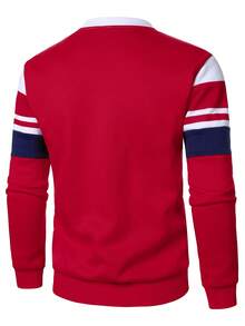 Manfinity Homme Men's Classic Block Stripe Pullover Sweatshirt With Long Sleeves And Crew Neck In Knitted Fabric Mens Jumpers Jumper For Men - Multicolor - View 2