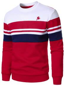 Manfinity Homme Men's Classic Block Stripe Pullover Sweatshirt With Long Sleeves And Crew Neck In Knitted Fabric Mens Jumpers Jumper For Men - Multicolor - View 1