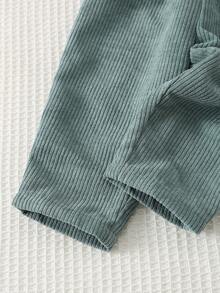 Cozy Pixies 2pcs Baby Boy Cartoon Animal Print Knit Soft Crew Neck Long Sleeve Pullover Sweatshirt And Elastic Waist Pants Set