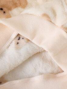 SHEIN Playful Pals 3pcs Baby Boys Thermal Lined Hooded Sweatshirts In Brown, Beige, Khaki, Suitable For Autumn And Winter, Thick And Warm Fabric, Comfortable For Outdoor Or Indoor Wear