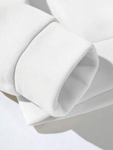 RueChic Men Italy Letter Printed Cottonline Basic Regular Hoodie - White - View 3