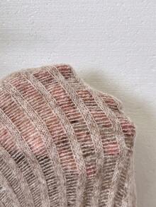 EMERY ROSE 大码女式镂空圆领毛衣 - 卡其色 - 查看 7