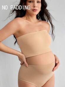 Moonlight&Mama Bestselling Skin-Tone One-Shoulder Maternity Bra - Apricot - View 3