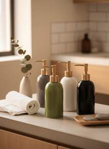 Cirelle Simple Solid Color Soap Dispenser / Shower Bottle / Refillable Bottle For Home Use Home Bathroom Decor Summer - Multicolor - View 8