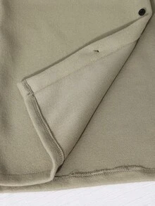 SHEIN Vacaura Tween Boy Casual 2 Pieces Set - Shacket And Pants, Suitable For Spring, Autumn And Winter - Army Green - View 6