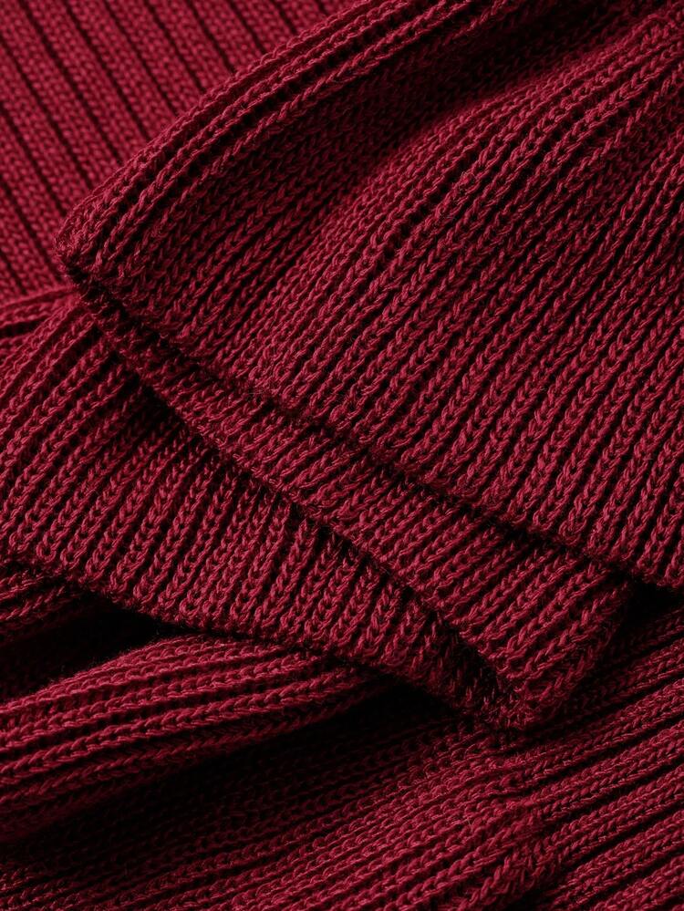 Women's Ruffle Hem Long Sleeve Bodycon Sweater Dress Christmas