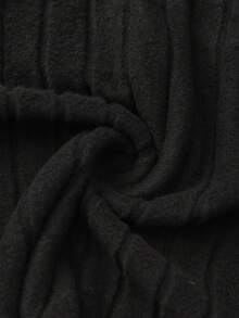 SHEIN Essnce 大码女装时尚返校季服装秋季服装黑色上衣秋季上衣休闲通勤秋季纯色黑色内衬打底衫和外层吊带背心四件套上衣 - 黑色 - 查看 6
