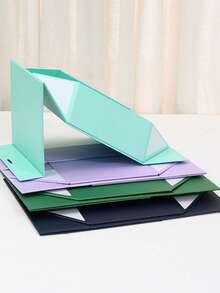 1 Stück flach verpackte faltbare Geschenkbox, multifunktionale Aufbewahrungsbox, ultraleichte leere Box - Verschiedenfarbig - Übersicht 5