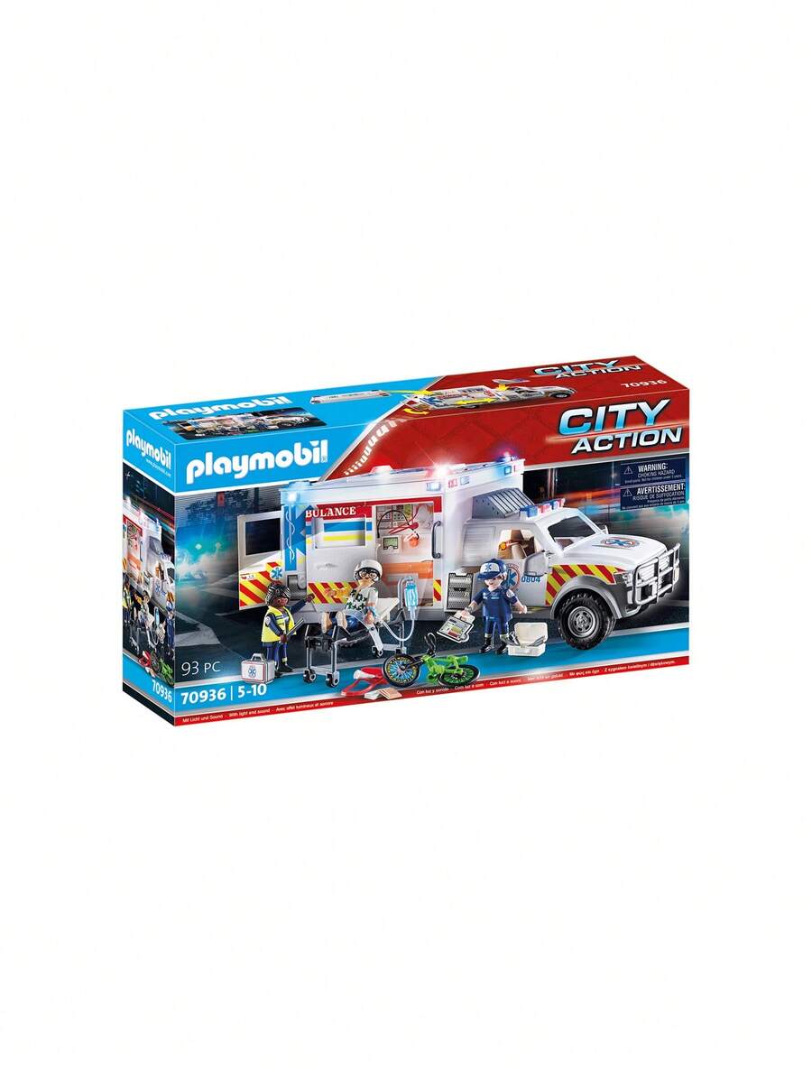 City Action Rettungs-Fahrzeug: US Ambulance BOYS FIRST 70936 - Multicolor - View 1
