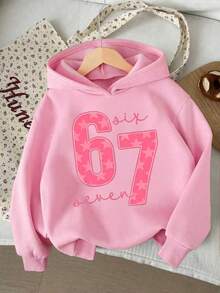 Sudadera de felpa para niña - Negro - Rosa - Ver 4