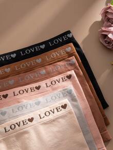 6条/套 爱心无缝舒适女士三角内裤，隐形内裤 - 彩色 - 查看 8