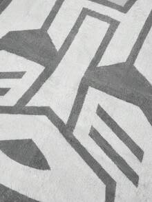 Transformers X SHEIN 1pc Special-Shaped Transformer LOGO Decorative Carpet, Bedroom Decorative Carpet, Bathroom Carpet, Velvet Material, Non-Slip Bottom, Different Sizes Can Be Selected,Gift Ideas - 淺灰色 - 查看 5