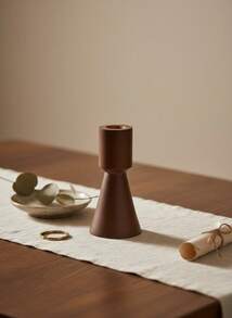 Cirelle 1pc Vintage Copper Color European Style Candle Holder, Bedroom/Living Room Desktop Candlestick Decor, Homestay/Hotel Decoration, Candlelight Dinner Props, Wedding Decorations, And Cafe Photoshoot Accessories , Rama Table Decor, Decor - Multicolor - View 6