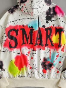 ROMWE MEN Street Life 男士印花连帽长袖卫衣 卫衣，秋冬 - 彩色 - 查看 4