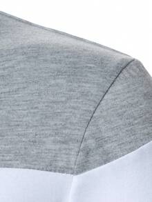 Manfinity Homme Áo Polo nam tay dài phối sọc tương phản, kiểu dáng cổ kéo khóa nửa thân, áo nỉ nam, áo thun nam thường ngày, áo polo nam tay dài, áo polo nam tay dài kiểu rugby cổ kéo khóa ¼. - Nhiều màu - Xem 5