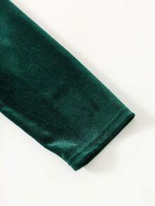 Set de 2 piezas: Chaqueta de blazer de terciopelo verde y pantalones negros para niño pequeño, traje de caballero, adecuado para interior, exterior, diario, deportes, juego, fiesta, sesión de fotos, boda, bautizo, elegante, invitado de boda, paje, niño de las argollas, boda, festival, Halloween, Navidad, Año Nuevo en primavera/verano/otoño/invierno