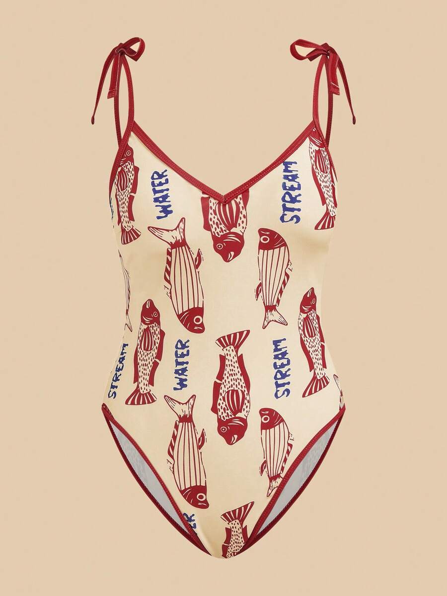 Travachic Women's Sleeveless Fish Scale Print One-Piece Swimsuit, Casual Summer,Vacation/Beach,Bathing Suits For Women Boho, Beach Swimsuit, Beach,Beach Outfit For Women,Beach Set ,Beach Outfits For Women ,Beach Fashion,Women's Beach Fashion,Beach Outfits,Casual,Vacation,Vacation Outfits Women,Vacation,Summer Holiday Outfits ,Holiday Outfits For Women,Holiday,Vacation Outfits For Women,Elegant,Going Out,Party,Beach,Beach Dress,Beach Shorts,Beach Dresses,Beach Outfits For Women,Beach Skirt,Beach Set,Beach Outfit,Beach Outfit For Women,Summer,Summer Clothes,Summer Holiday Outfits,Flower,Graphic,Carmaval,Carnival,Festival,Spring To Summer,Red - Multicolor - View 1