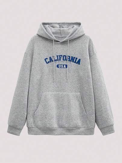 Open Phase Men's Long Sleeve Pocket Character Print Casual Hoodie , Fall INS,Daily Matching, Boyfriend/Husband Gift,Spring