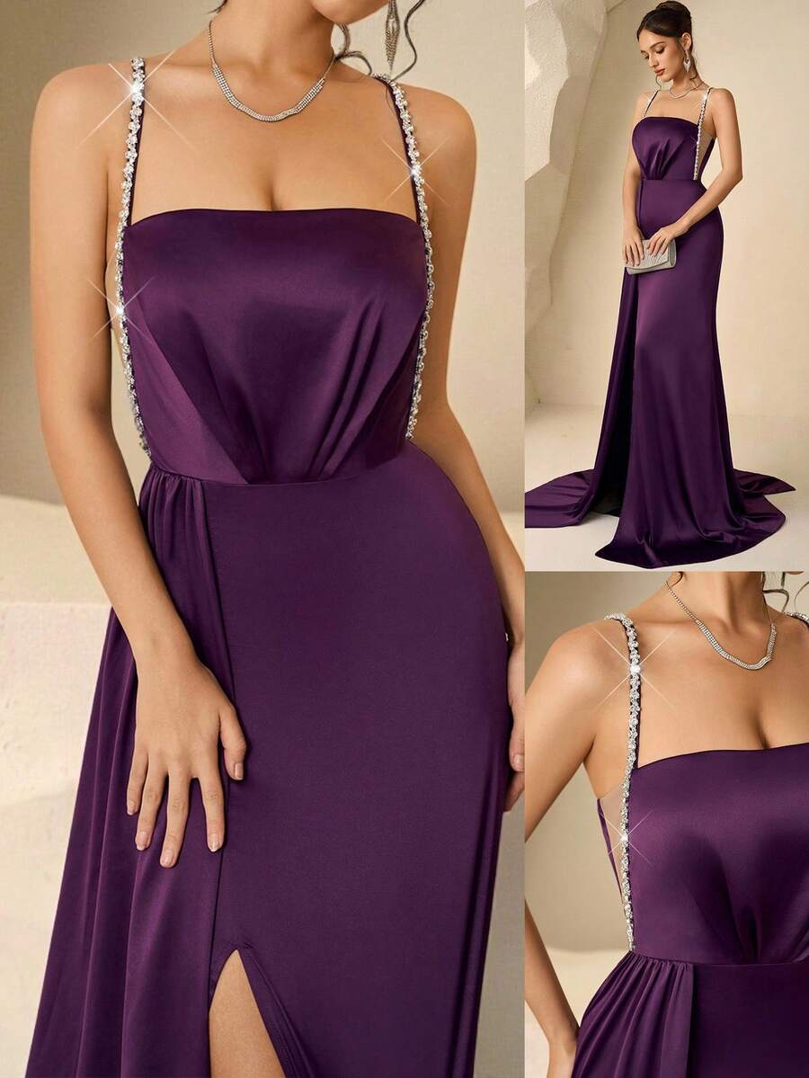 Coutiva Váy dạ hội trang trọng (được đính nhiều họa tiết) - Màu tím - Xem 1