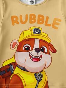 SHEIN | PAW Patrol 3pcs/Set Young Boy Cute Cartoon Puppy Print Crew Neck Knit Short Sleeve T-Shirts - Multicolor - View 6