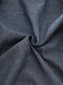 Genkimix Kids 男童牛仔拼接灯芯绒宽松短款夹克 - 藍色 - 查看 5