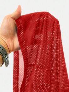 Girlism 少女卫衣：红色丝网印花T恤，斜肩数字印花单肩蝴蝶结吊带背心，返校季，街头风，运动休闲风 - 紅色 - 查看 7